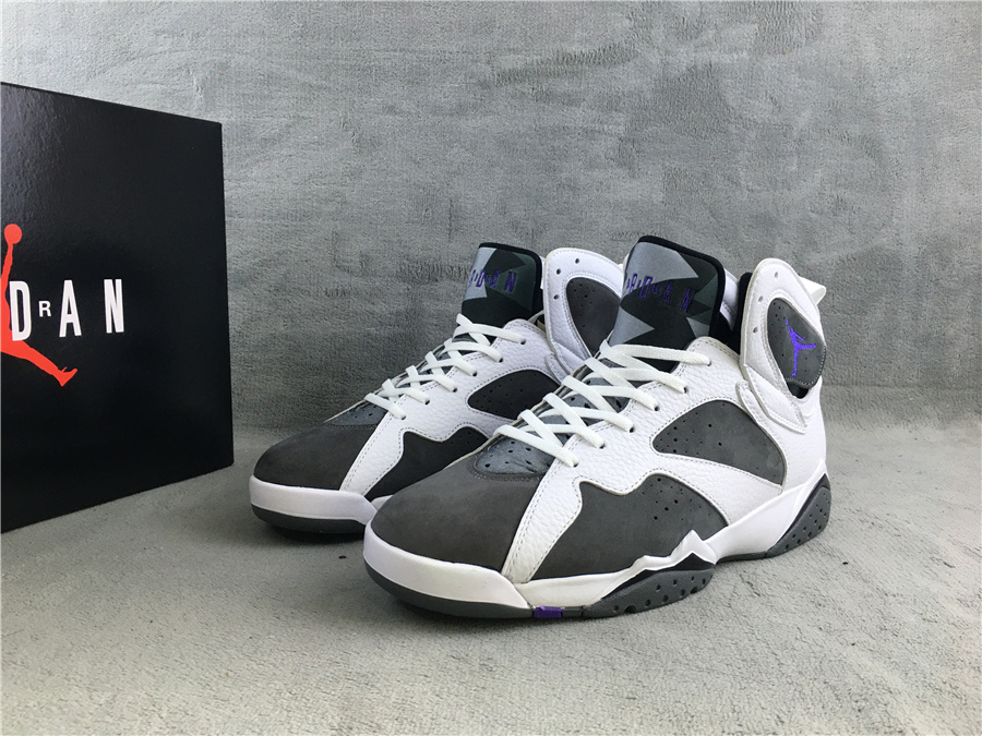 New 2021 Air Jordan 7 Retro Flint White Grey - Click Image to Close